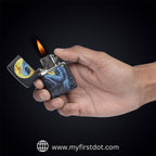 Blue Mummy Moon Graphic Windproof Cigarette Lighter