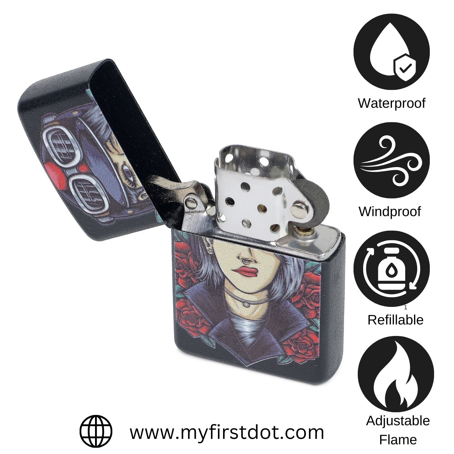 Biker Girl Edition Windproof Cigarette Lighter