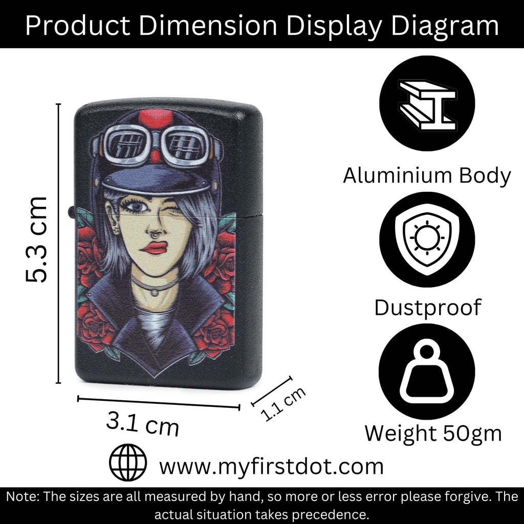 Biker Girl Edition Windproof Cigarette Lighter