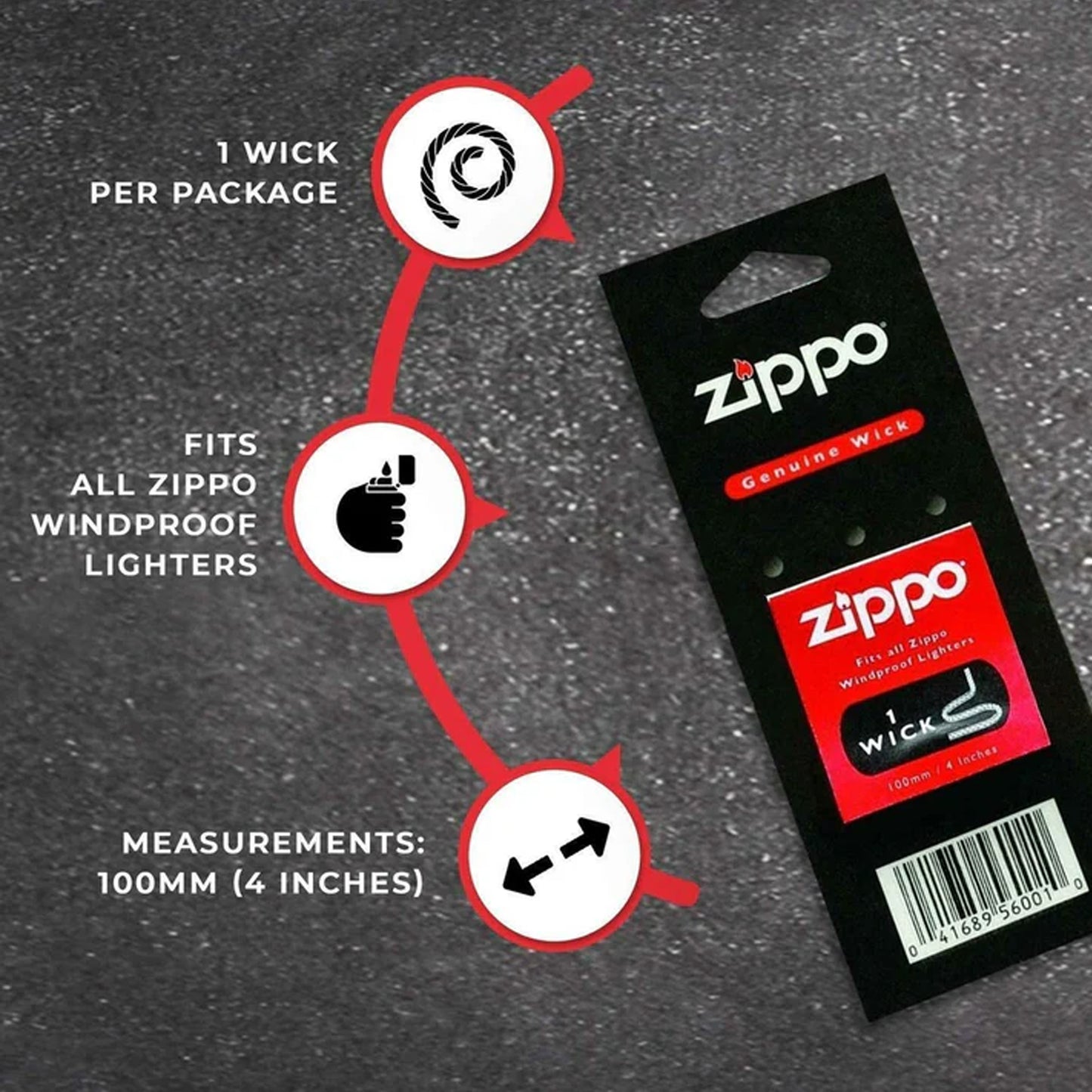 ZIPPO Wick - 100mm (Prepaid only)