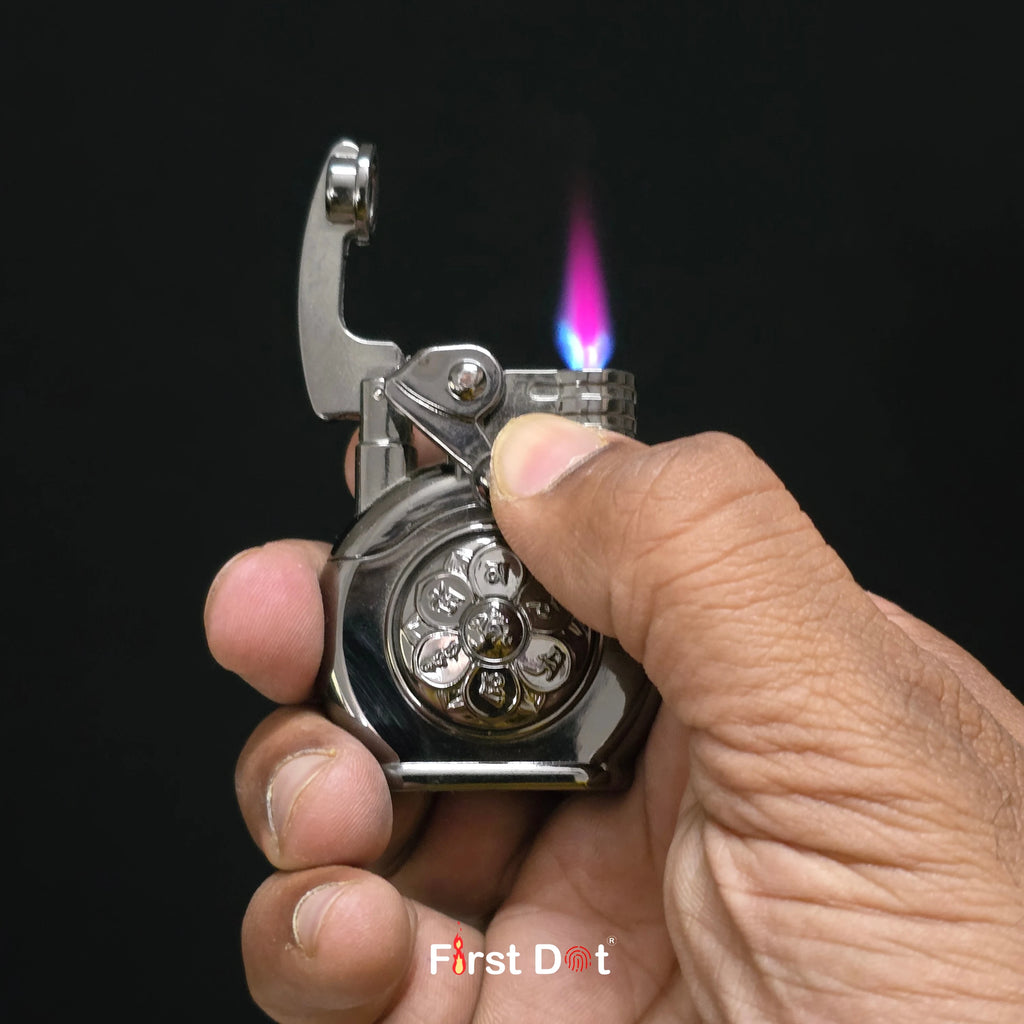 Zen-Spin Mantra Jet Flame Lighter | 360° Infinite Spinner
