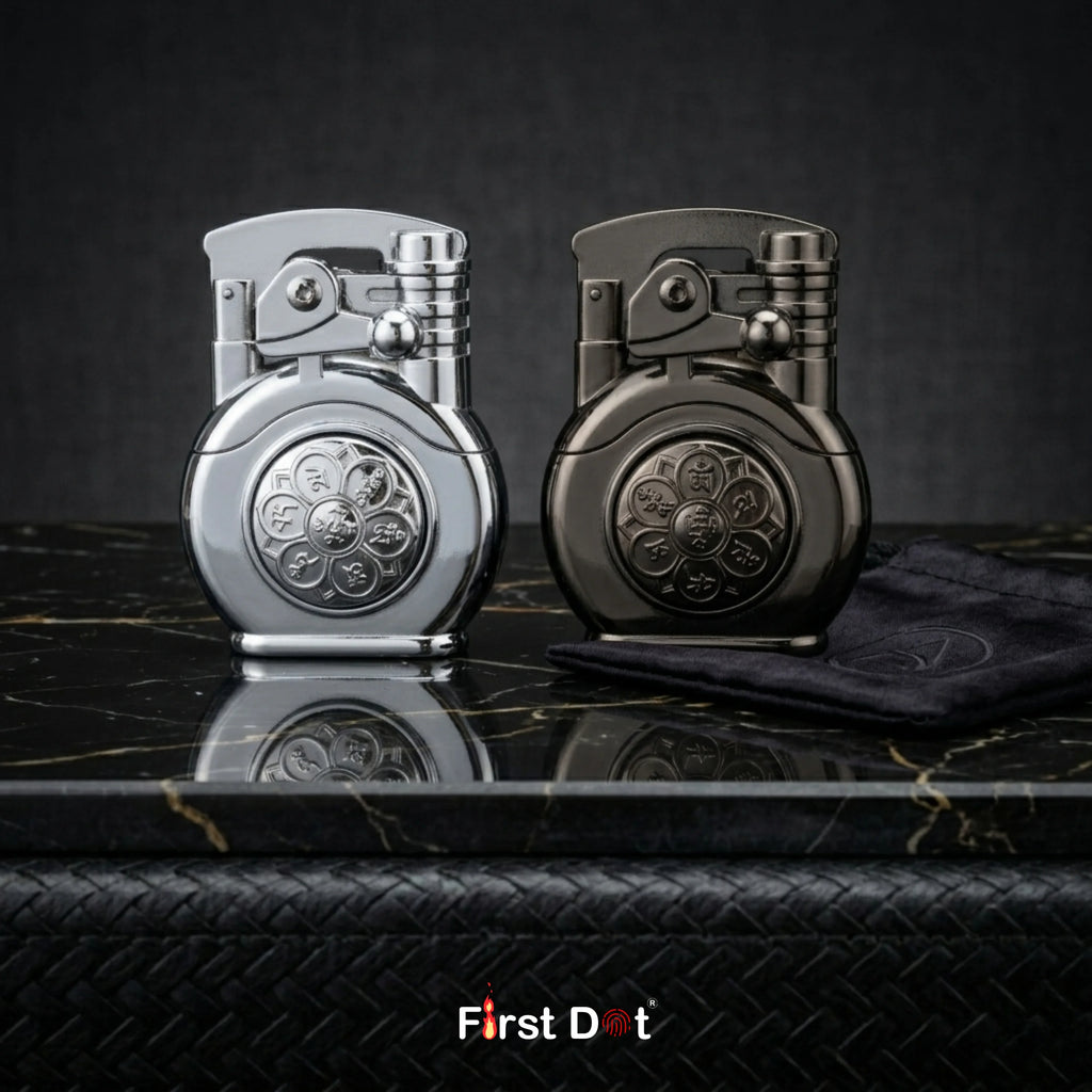 Zen-Spin Mantra Jet Flame Lighter | 360° Infinite Spinner