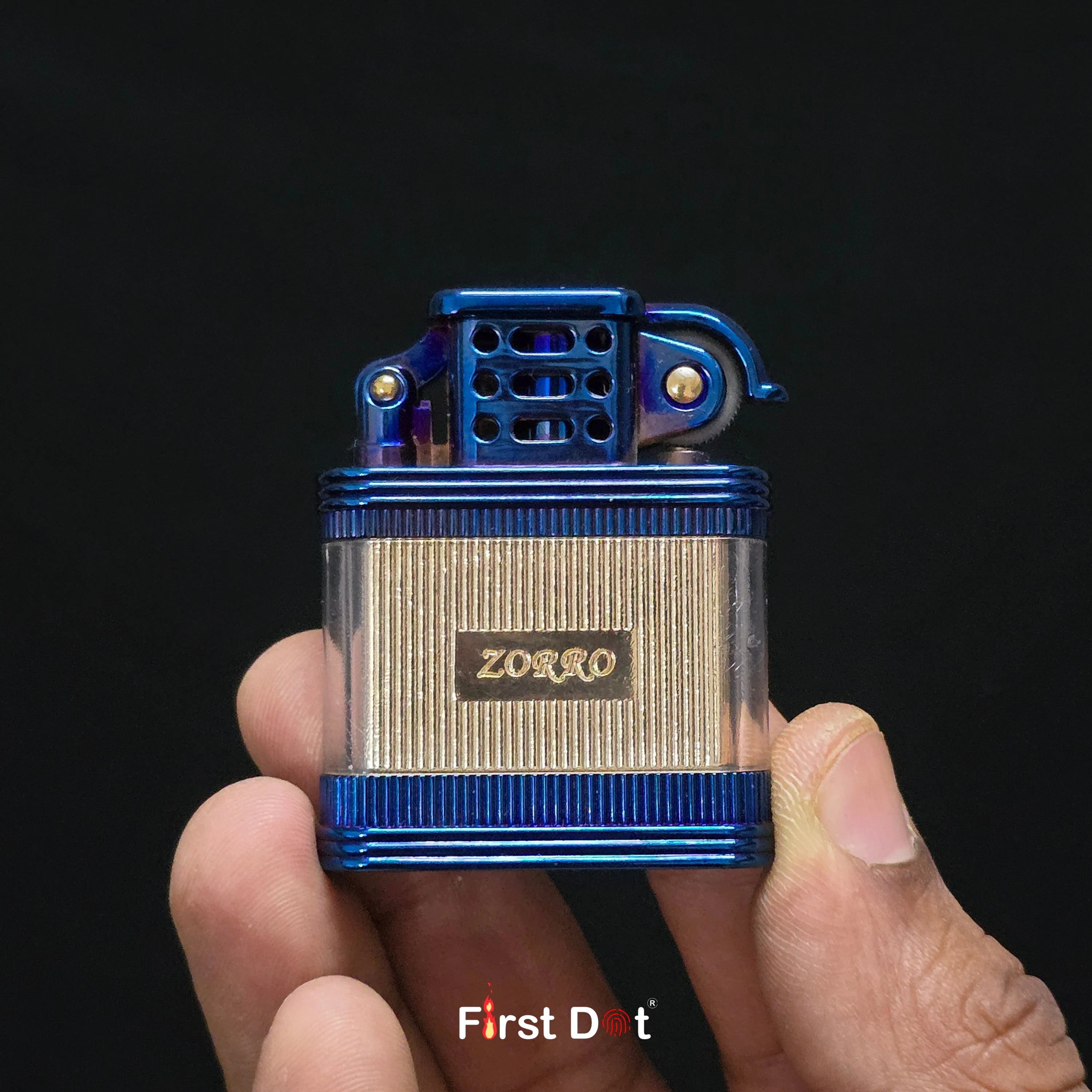 Zorro Cobalt Tank Fuel Lighter – Visible Chamber
