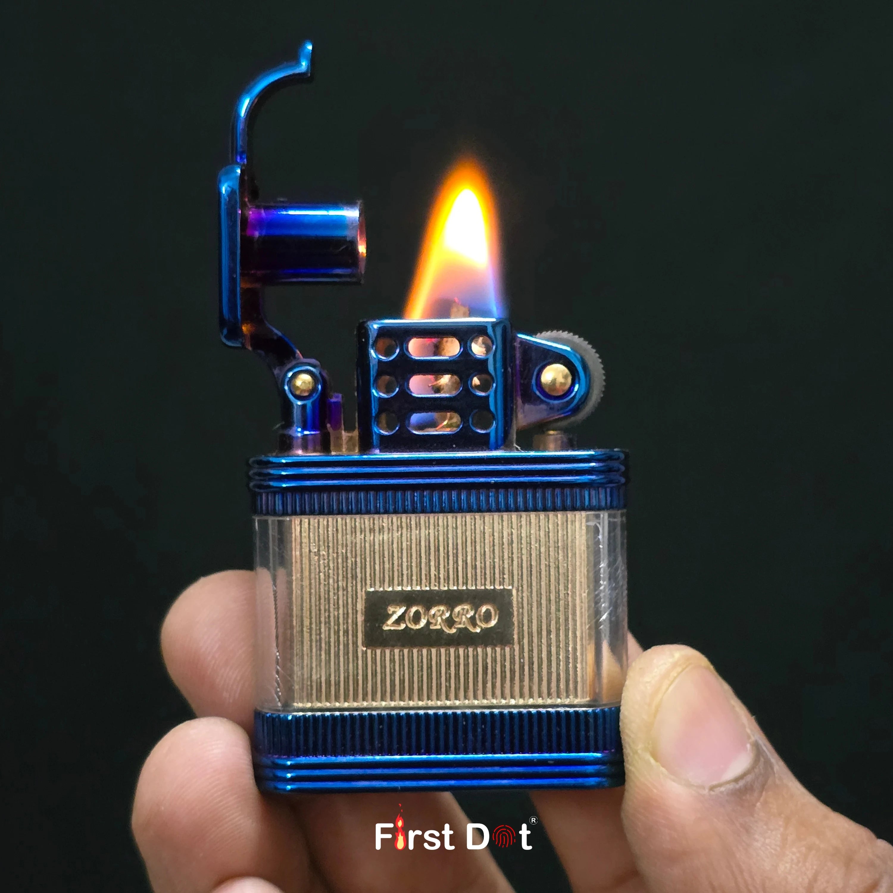 Zorro Cobalt Tank Fuel Lighter – Visible Chamber
