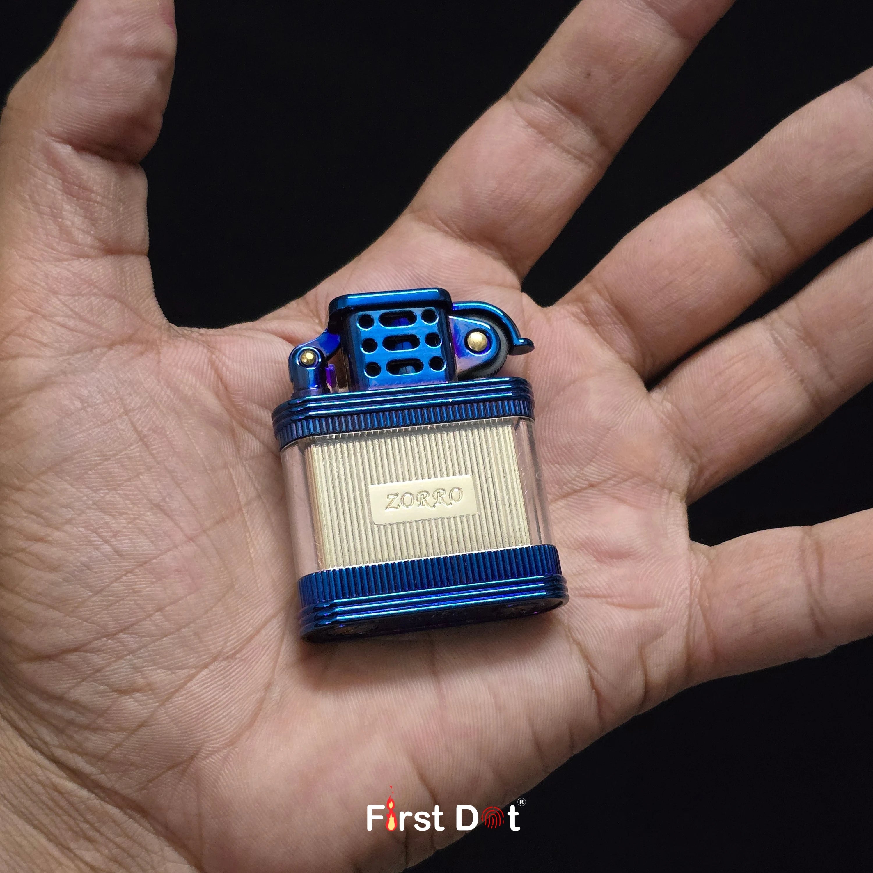 Zorro Cobalt Tank Fuel Lighter – Visible Chamber