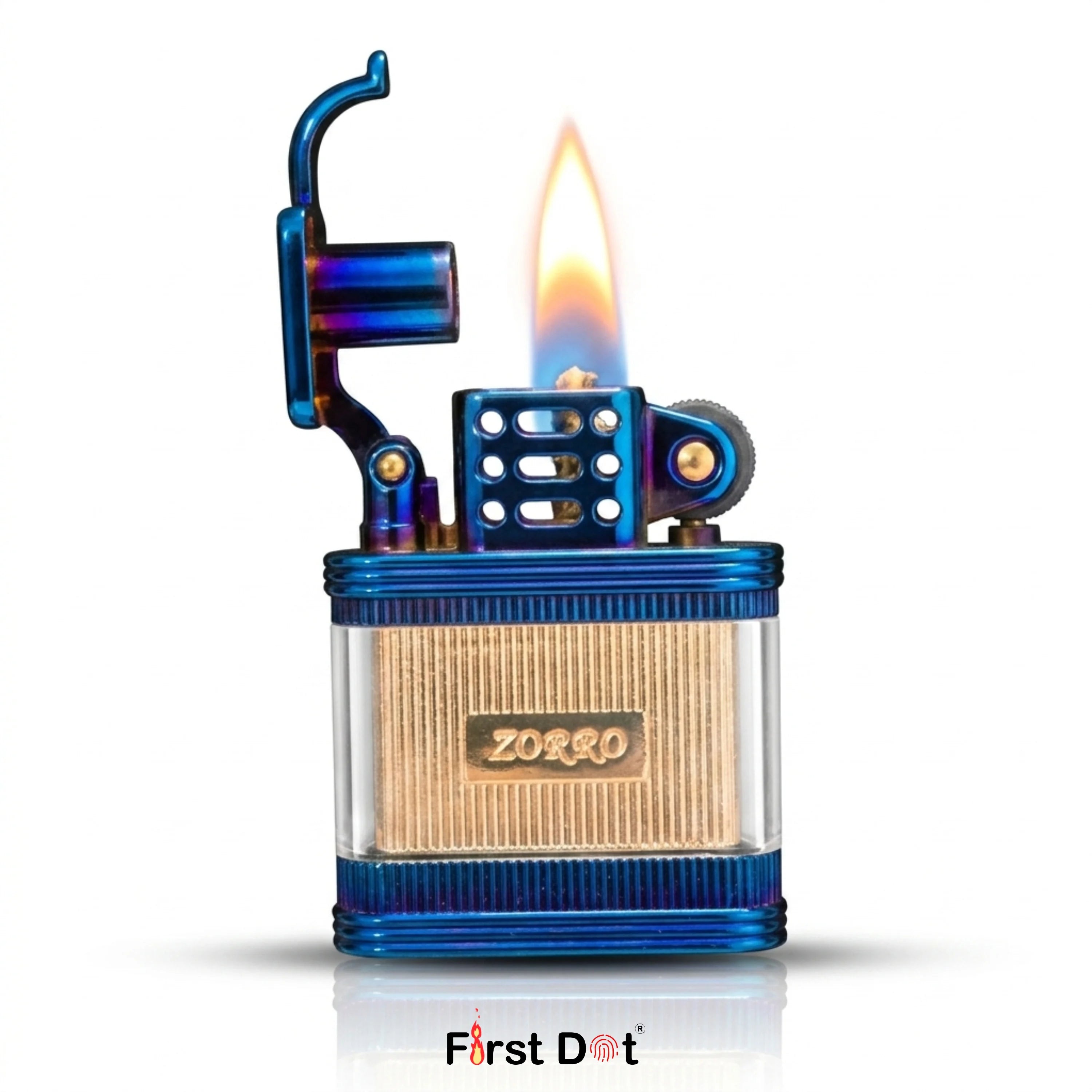 Zorro Cobalt Tank Fuel Lighter – Visible Chamber
