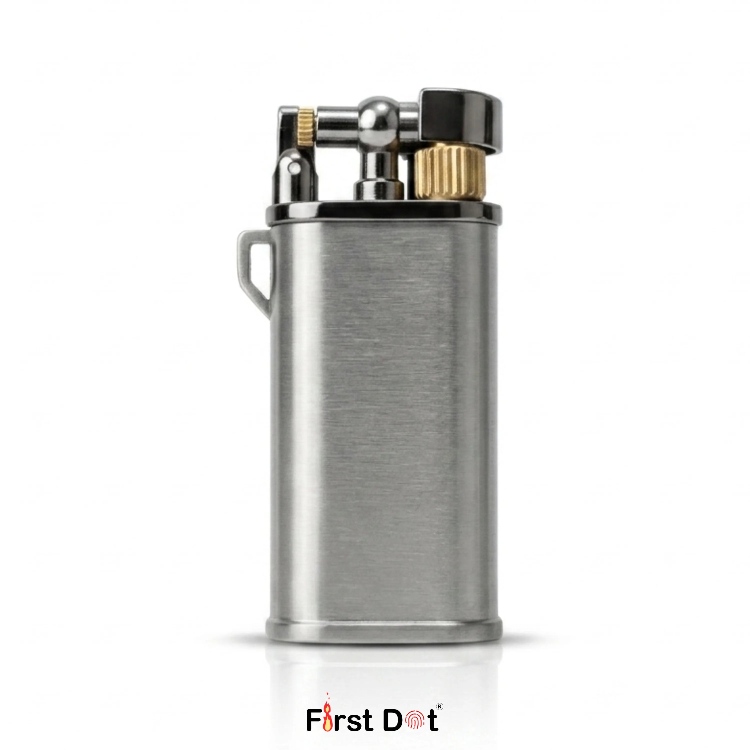 Oblik Brushed Compact Flip Top Lighter