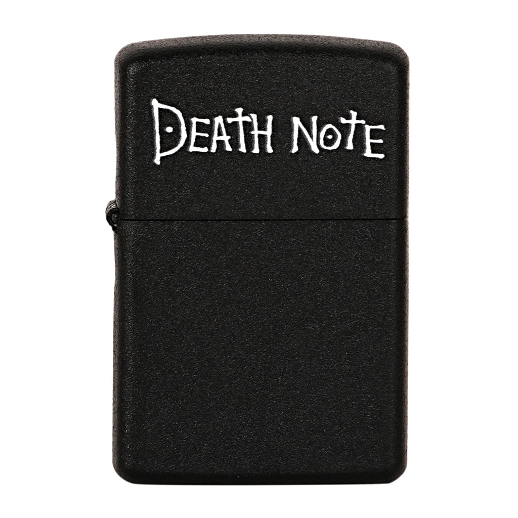 Black lighter with 'Death Note' text on a white background Death Note Skull Premium Refillable Cigarette Lighter First Dot