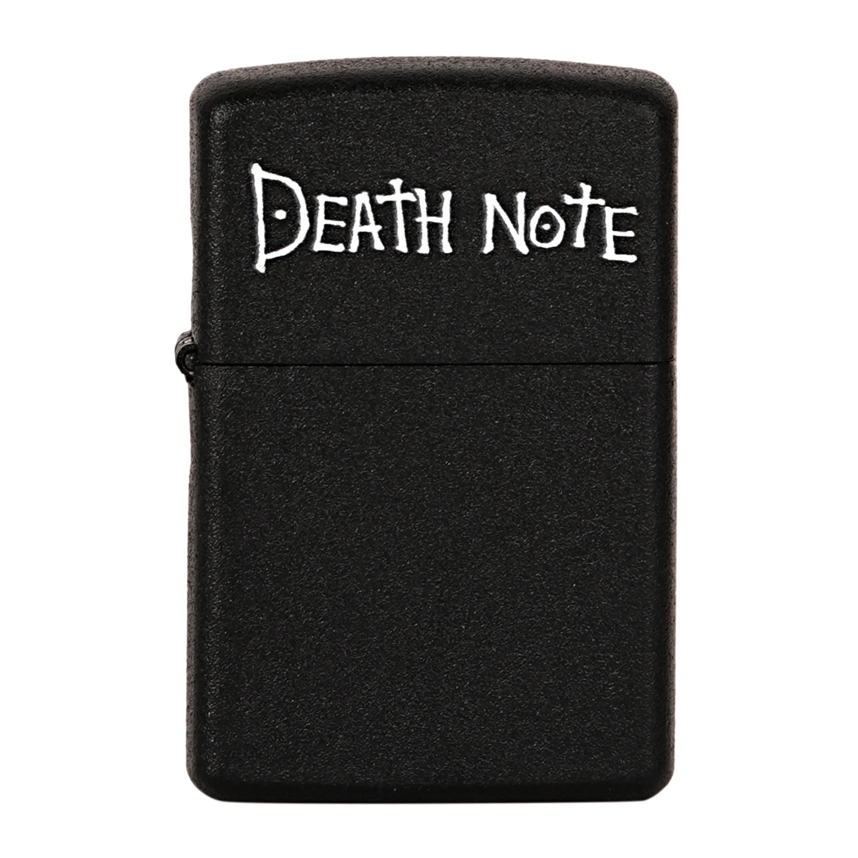 Black lighter with 'Death Note' text on a white background Death Note Skull Premium Refillable Cigarette Lighter First Dot