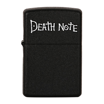 Black lighter with 'Death Note' text on a white background Death Note Skull Premium Refillable Cigarette Lighter First Dot