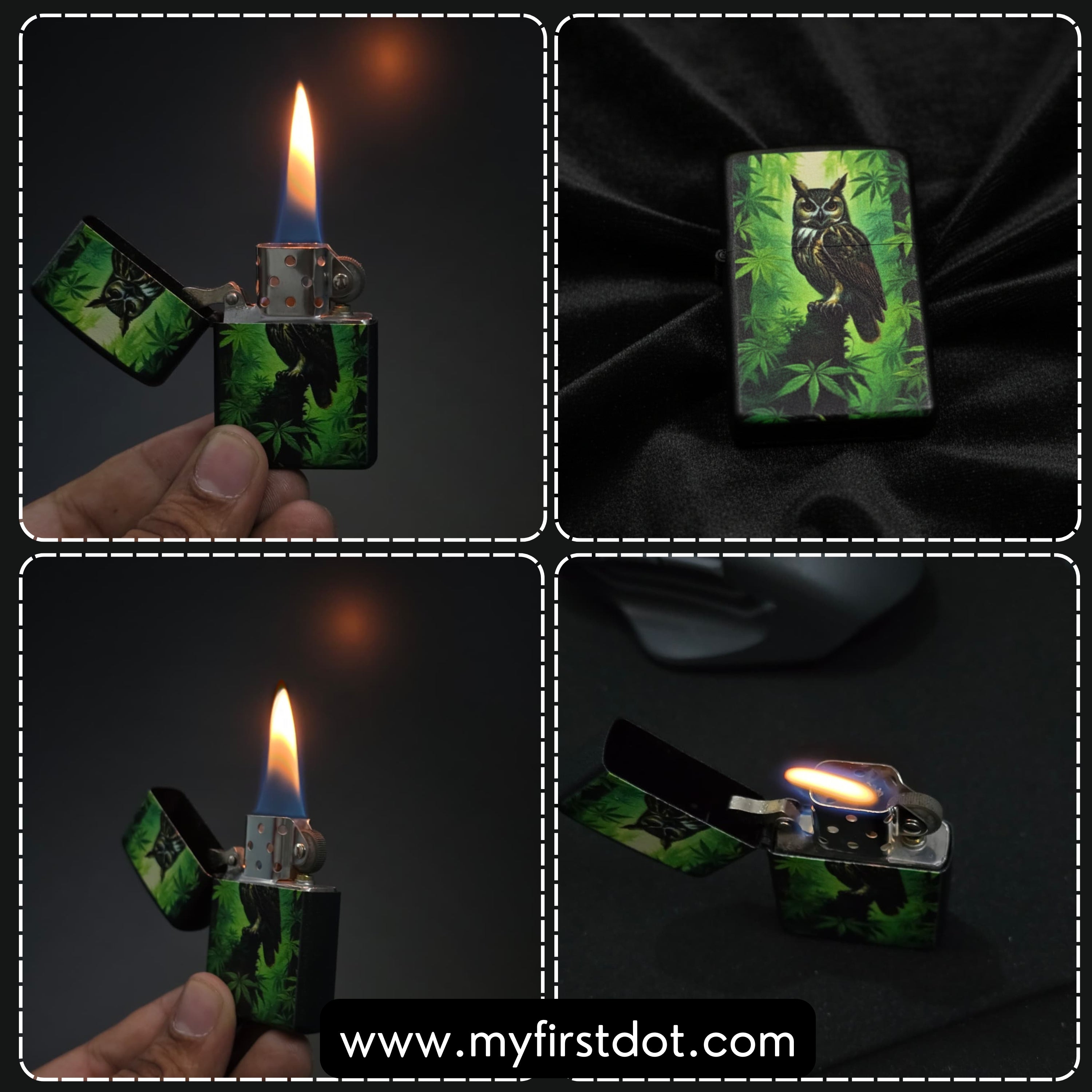 First Dot Classic Forest Guardian Cigarette Lighter