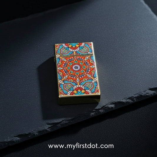 Premium Mandala Art Jet Flame Lighter | Refillable Windproof