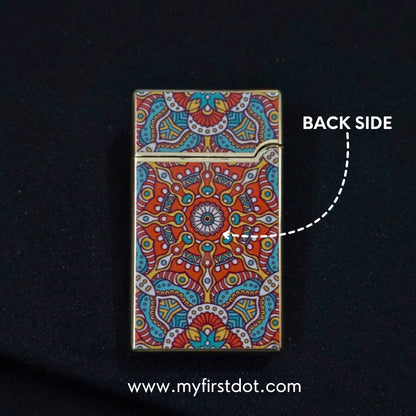 Premium Mandala Art Jet Flame Lighter | Refillable Windproof