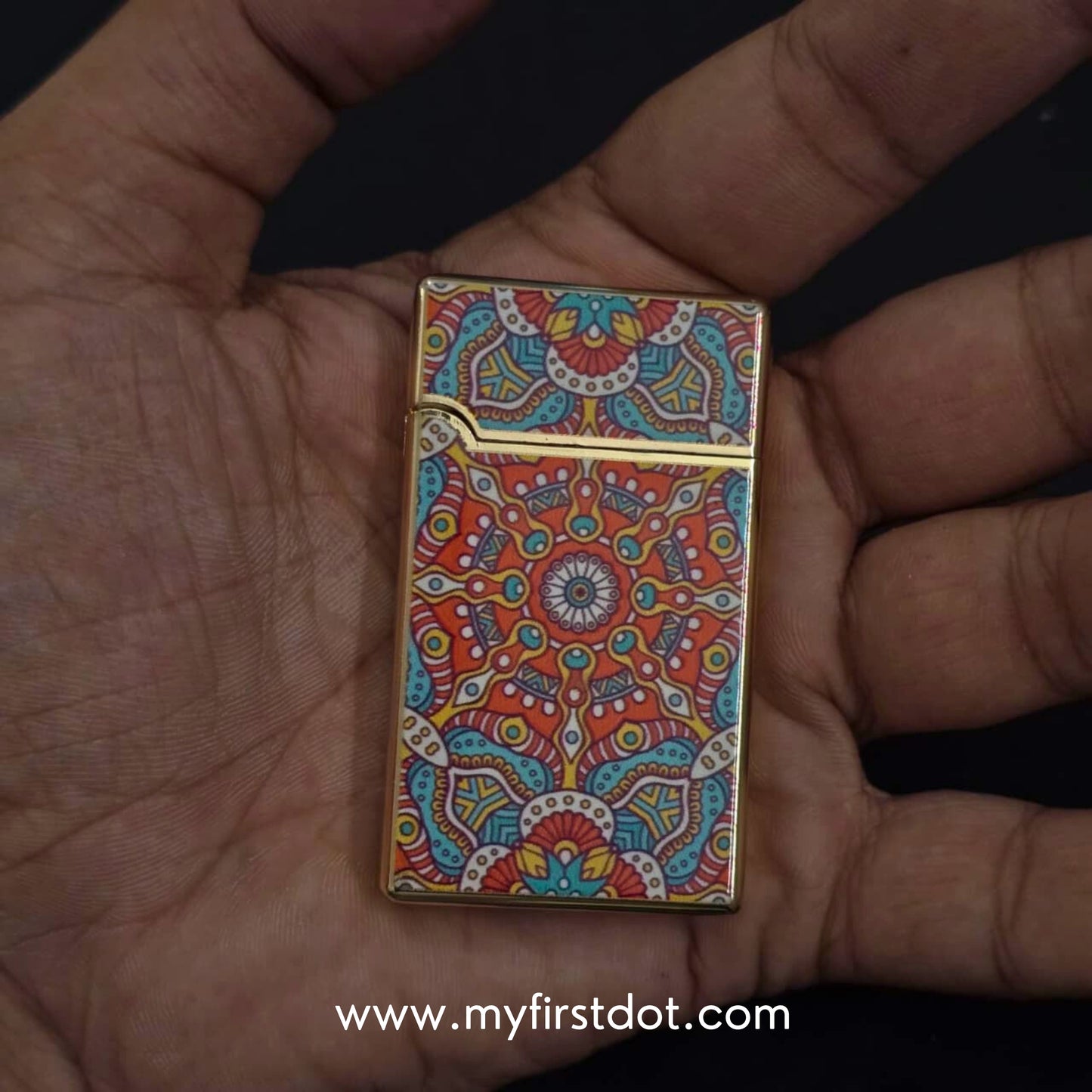Premium Mandala Art Jet Flame Lighter | Refillable Windproof