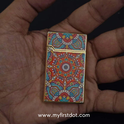 Premium Mandala Art Jet Flame Lighter | Refillable Windproof