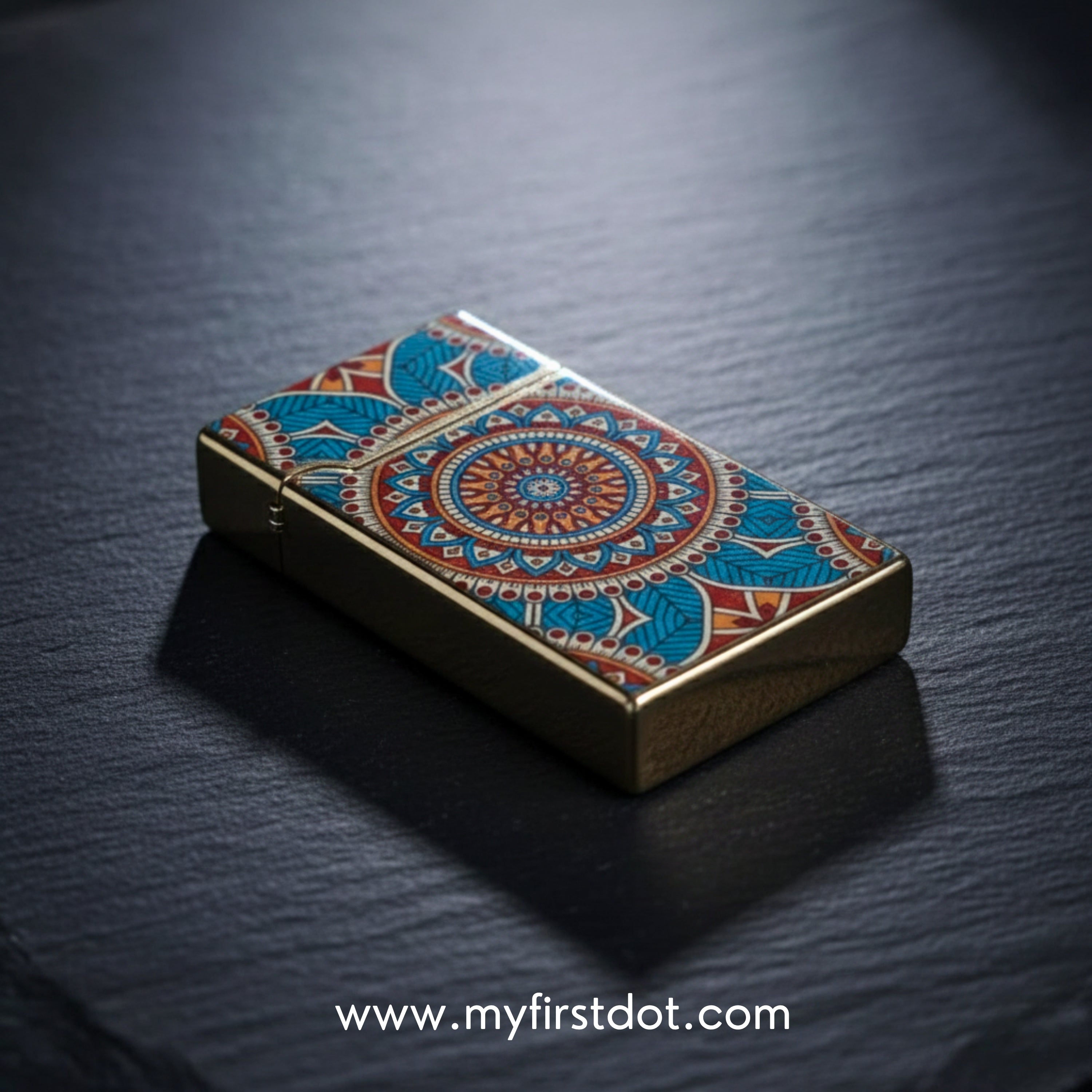 Premium Mandala Art Jet Flame Lighter | Windproof Refillable