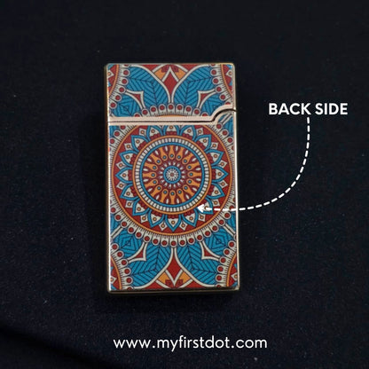 Premium Mandala Art Jet Flame Lighter | Windproof Refillable