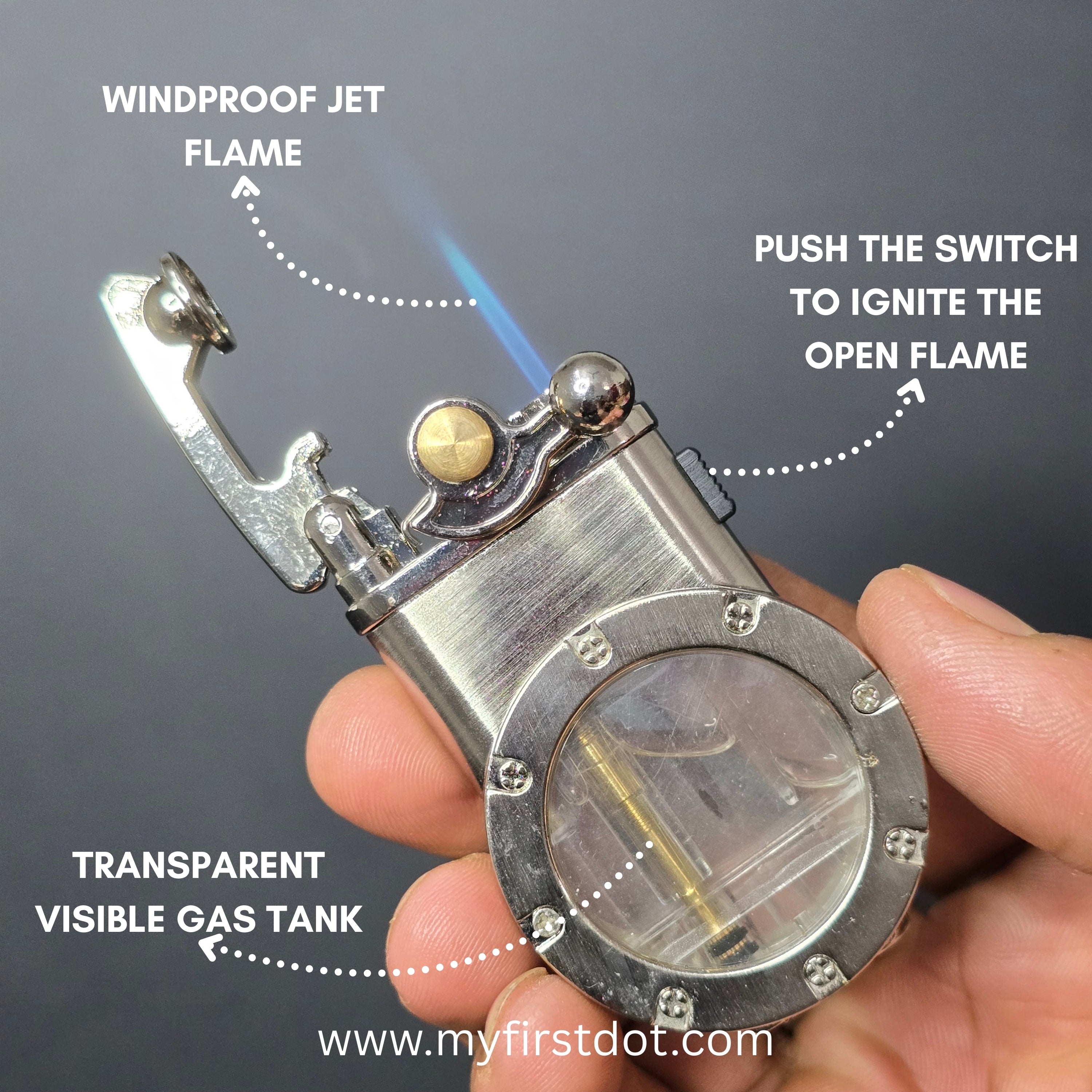 Retro Trench Rocker Lighter | Dual Flame Lighter