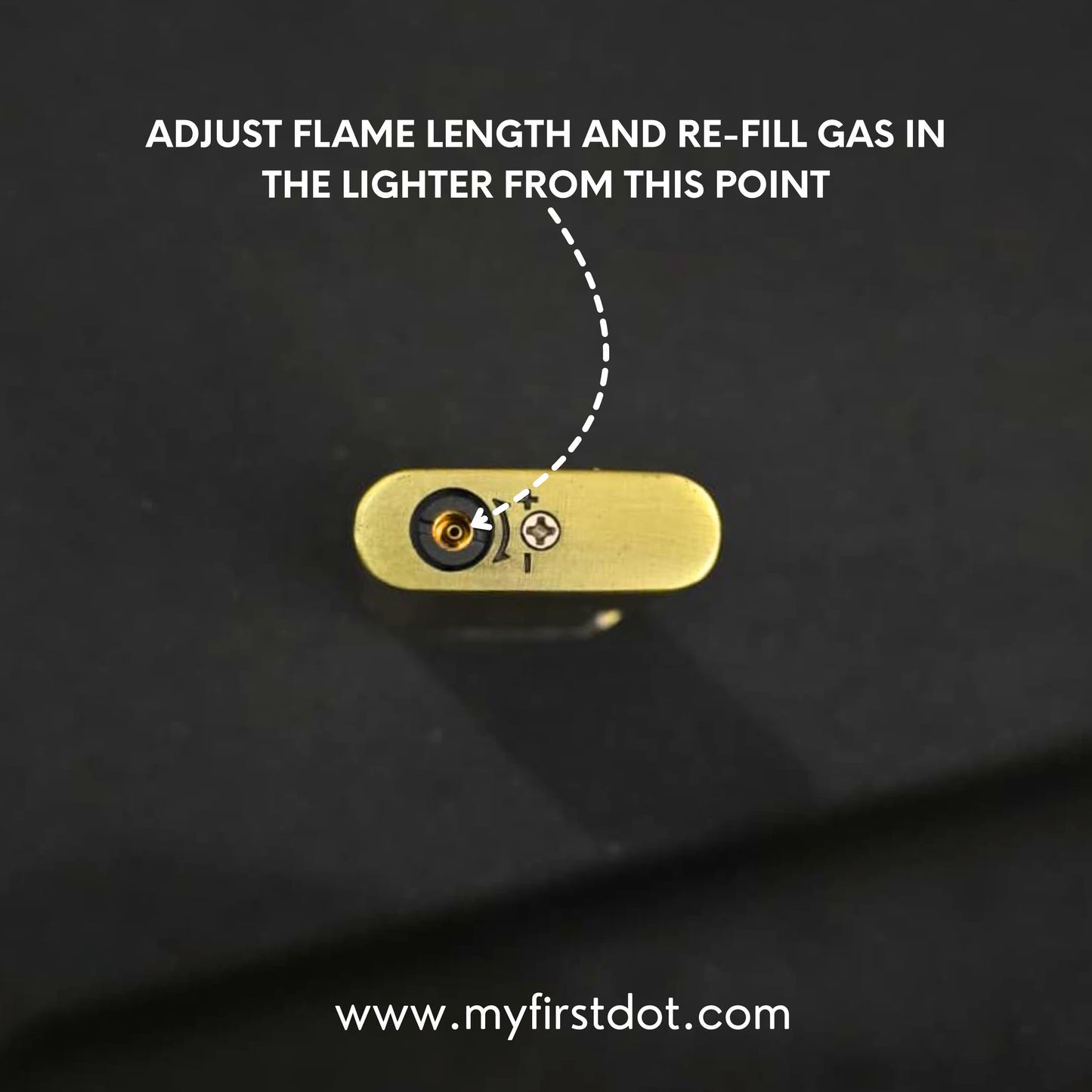 Vintage Leaf Carved Jet Flame Lighter Gold