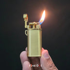 Oblik Brushed Compact Flip Top Lighter