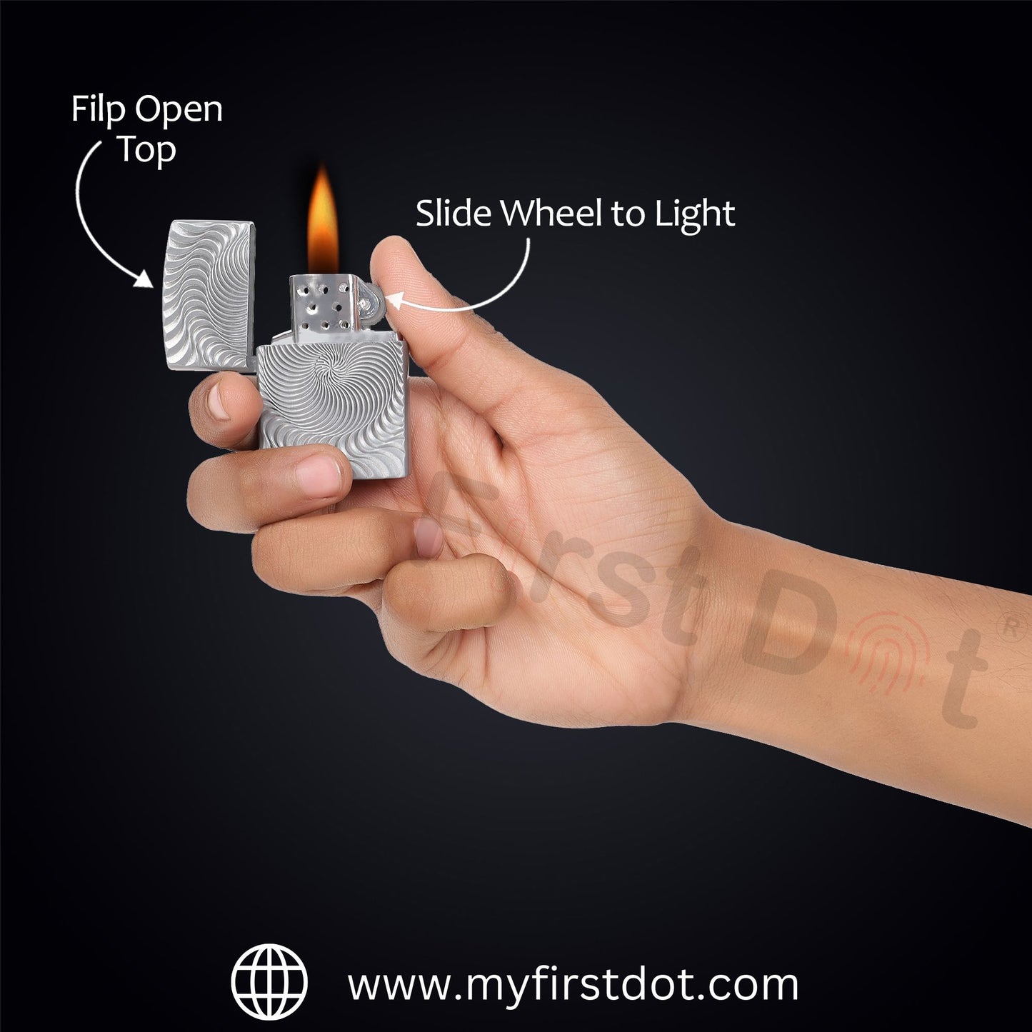 illusion Premium Refillable Cigarette Lighter – Perfect for Gifting | First Dot