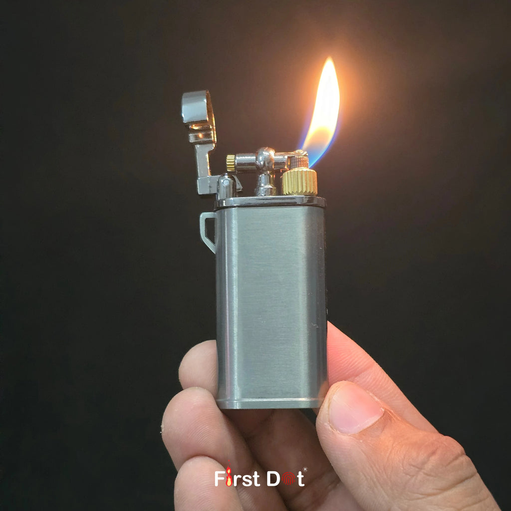 Oblik Brushed Compact Flip Top Lighter