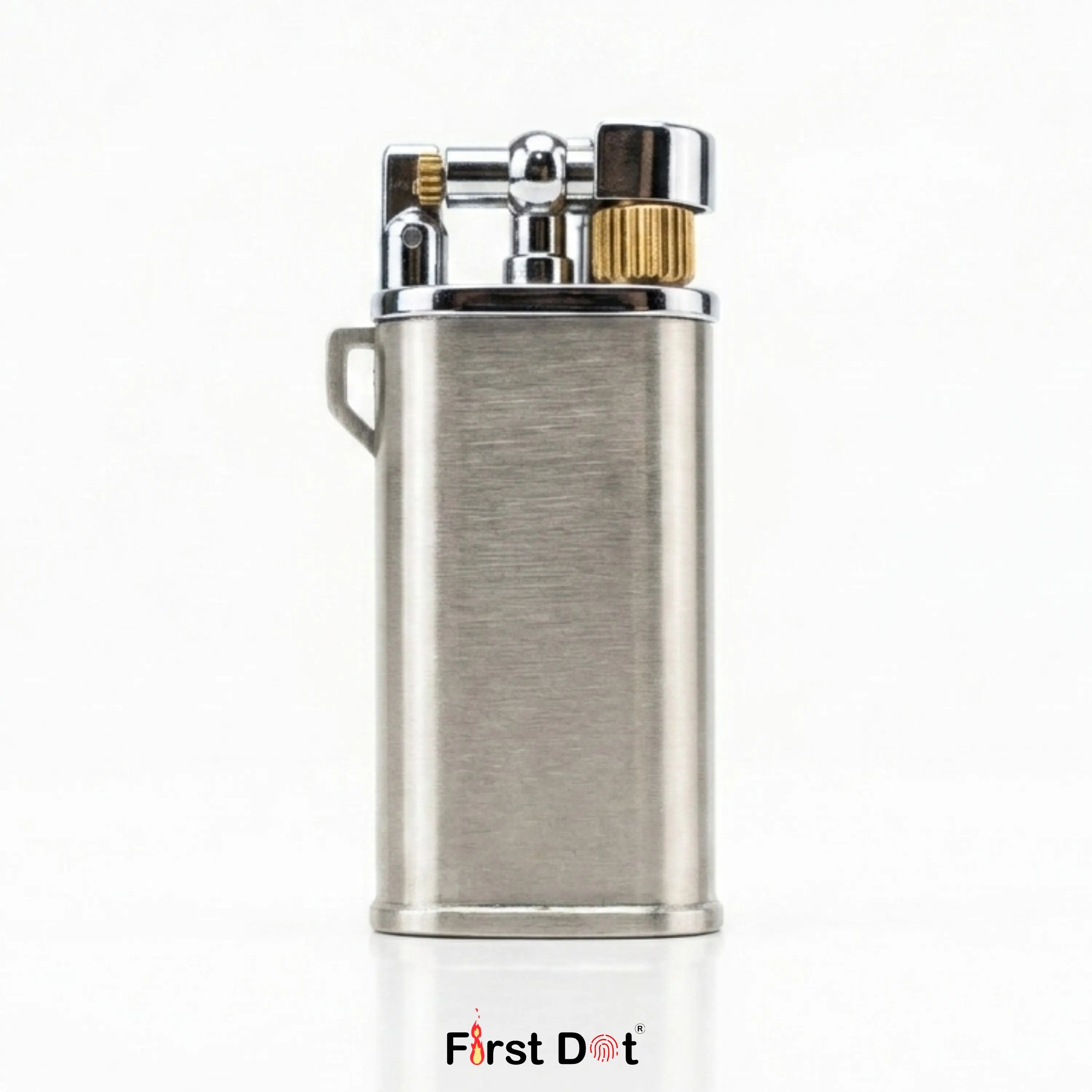 Oblik Brushed Compact Flip Top Lighter