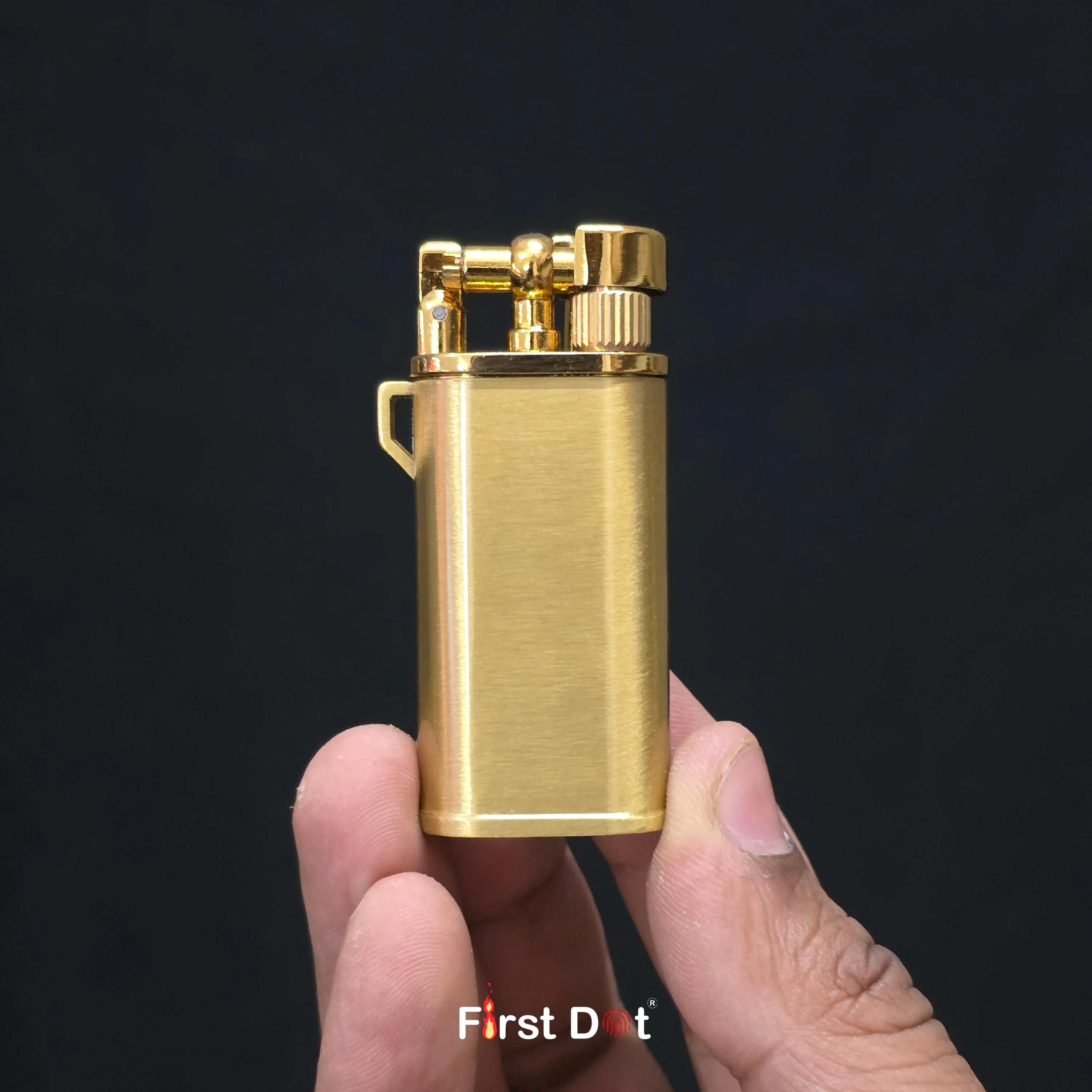 Oblik Brushed Compact Flip Top Lighter