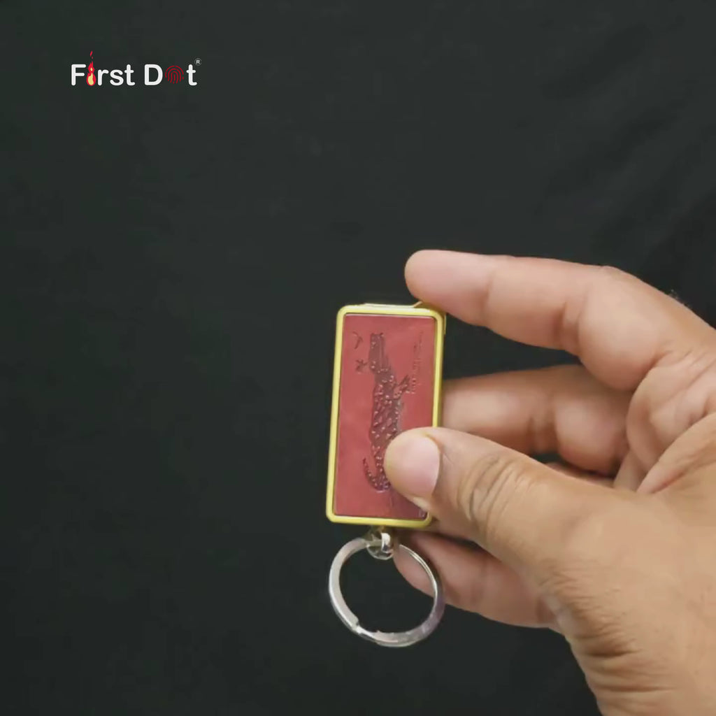 First Dot Vintage Keychain Jet Flame Cigarette Lighter