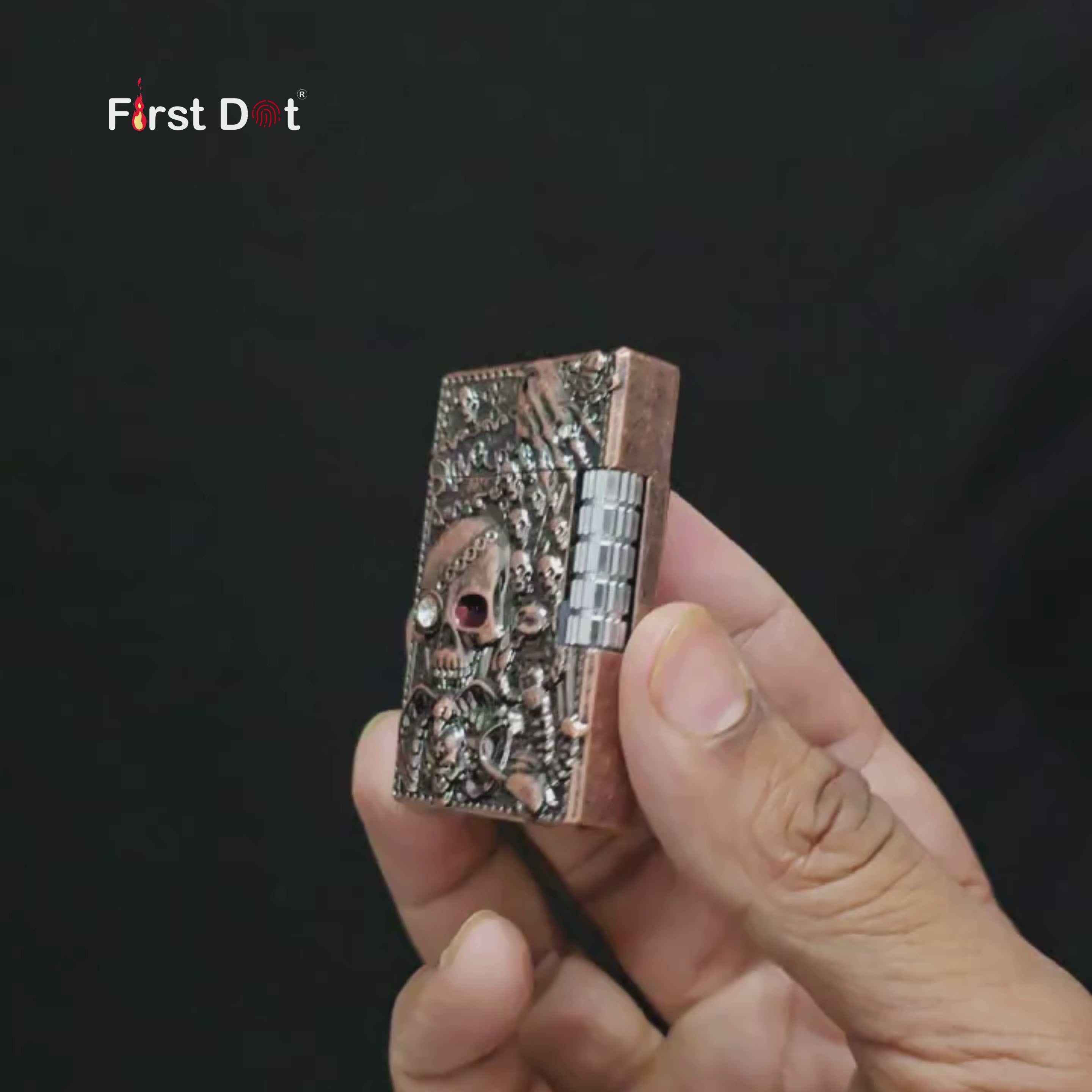 First Dot Blood-Ruby Gothic Sovereign Cigarette Lighter