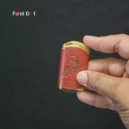 First Dot Leather Blue Jet Flame Windproof Cigarette Lighter