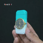 First Dot ChronoFlame Dual Flame Lighter with Analog Watch