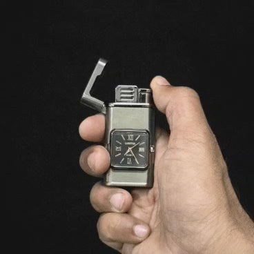 Premium ChronoLite Dual Flame Watch Cigarette Lighter