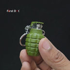 First Dot Grenade Green Keychain Lighter