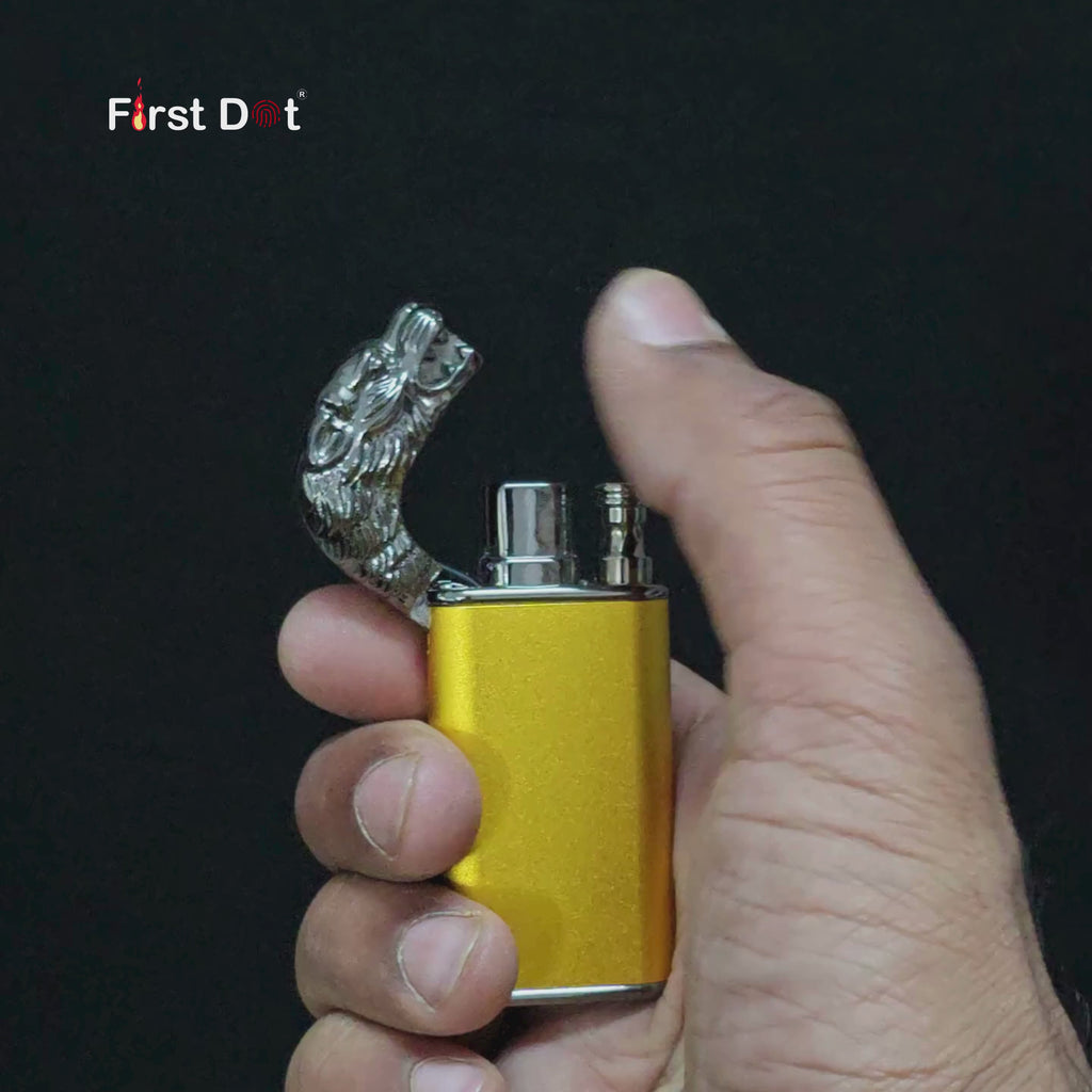 Tiger Head Dual Flame Cigarette Lighter