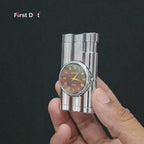First Dot Vintoro Jet Flame Built-In Quartz Analog Watch Lighter