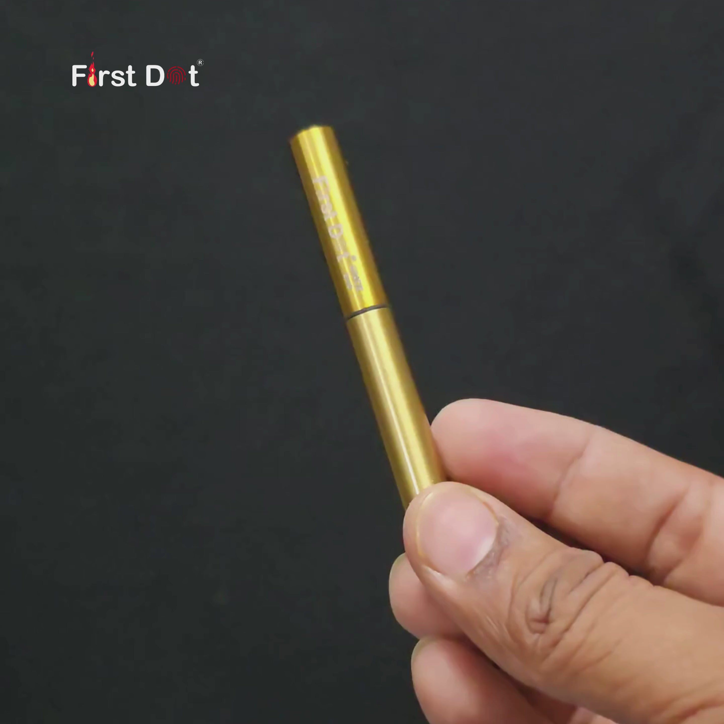 First Dot 360° Nunchaku Brass Trench Fuel Lighter