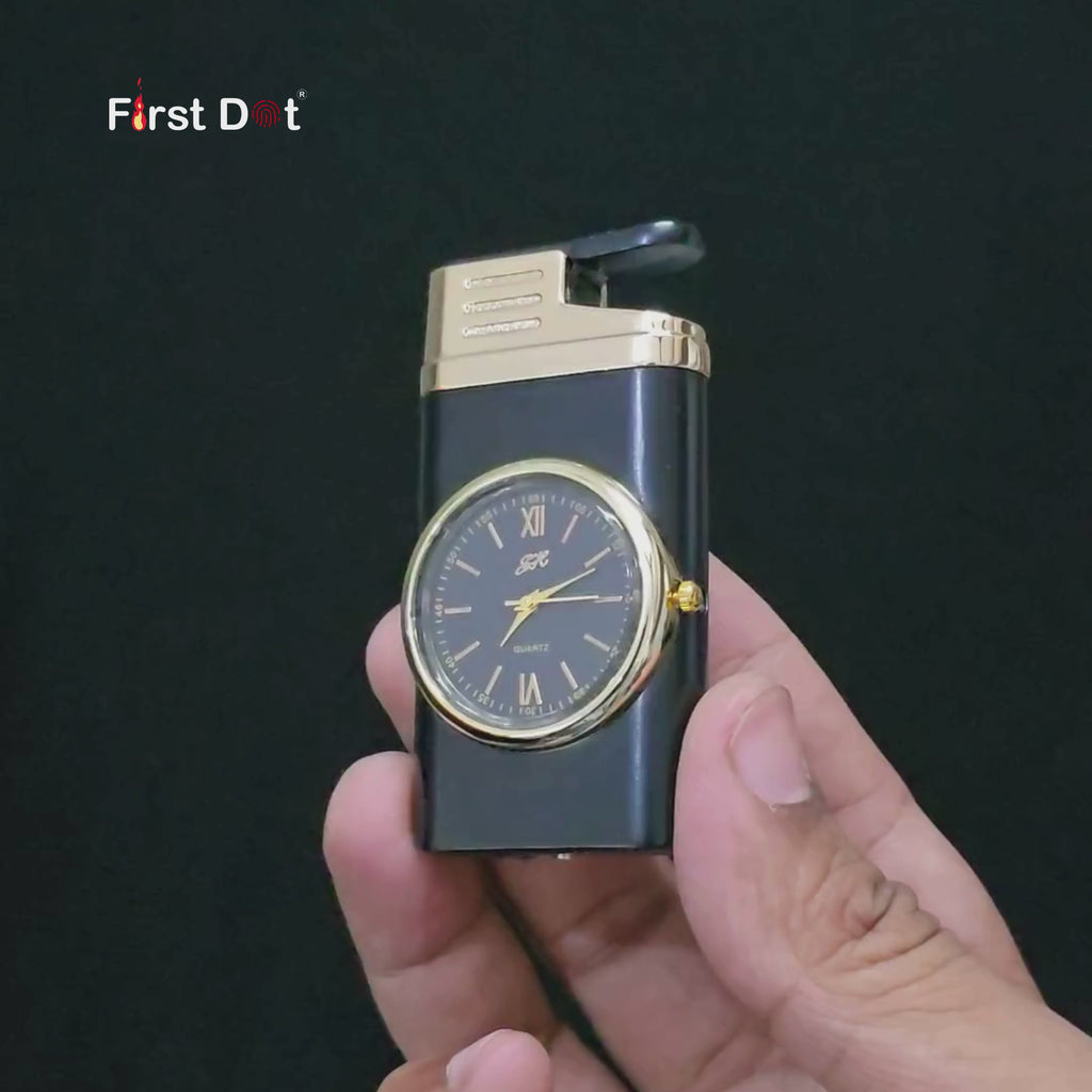 First Dot Apex Dial - Jet Flame Lighter with Inbuilt Watch