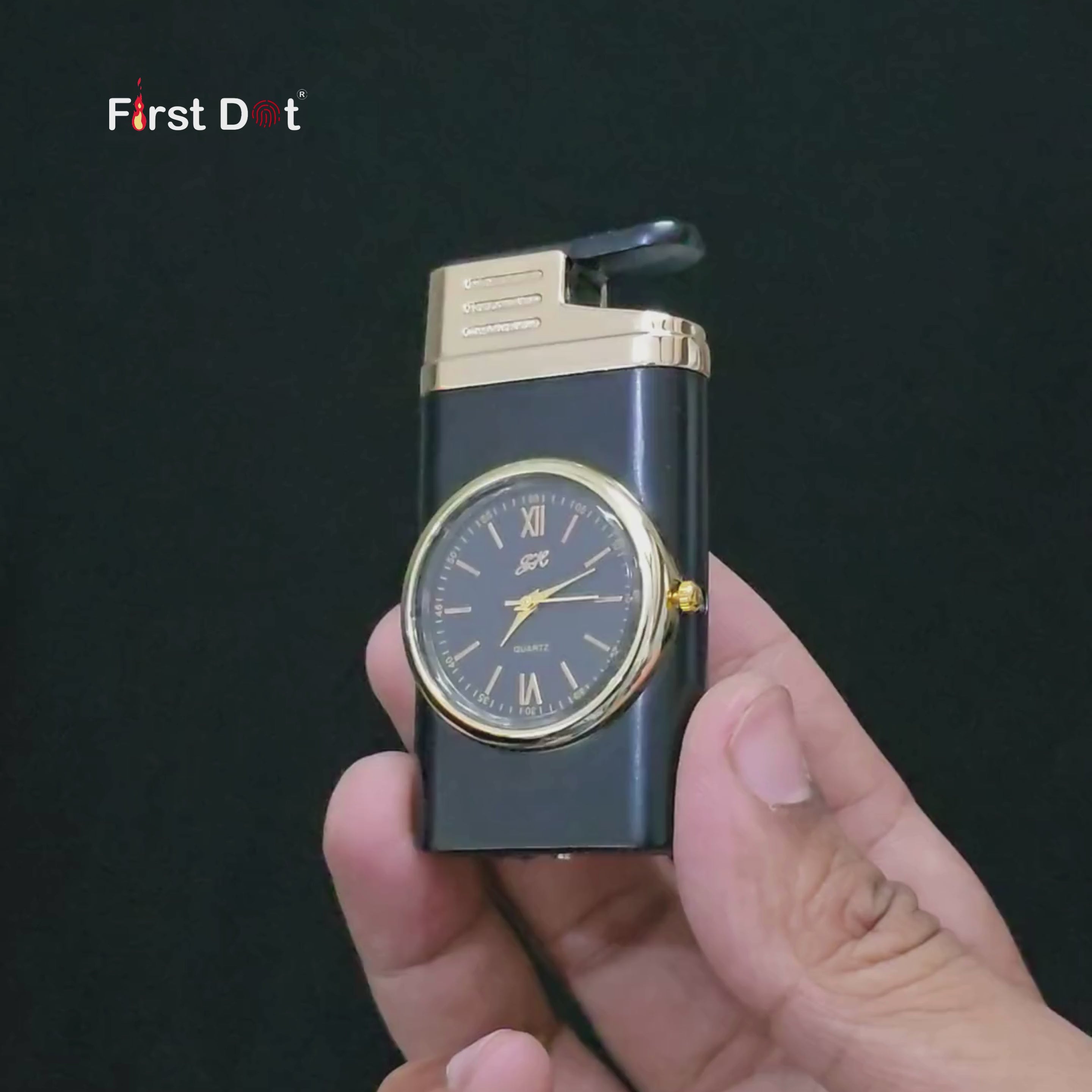 First Dot Apex Dial - Jet Flame Lighter with Inbuilt Watch