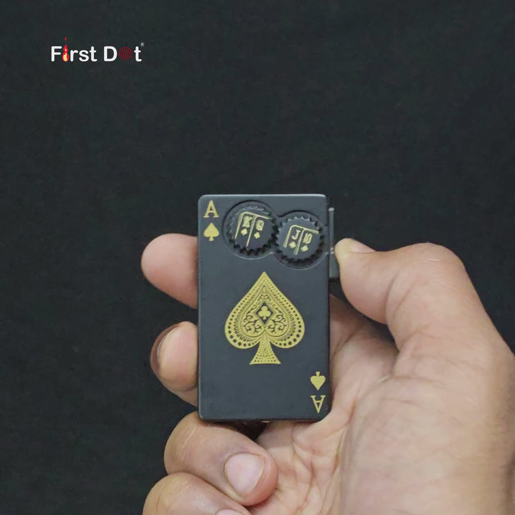 First Dot Kinetic Spade Gear Jet Flame Lighter