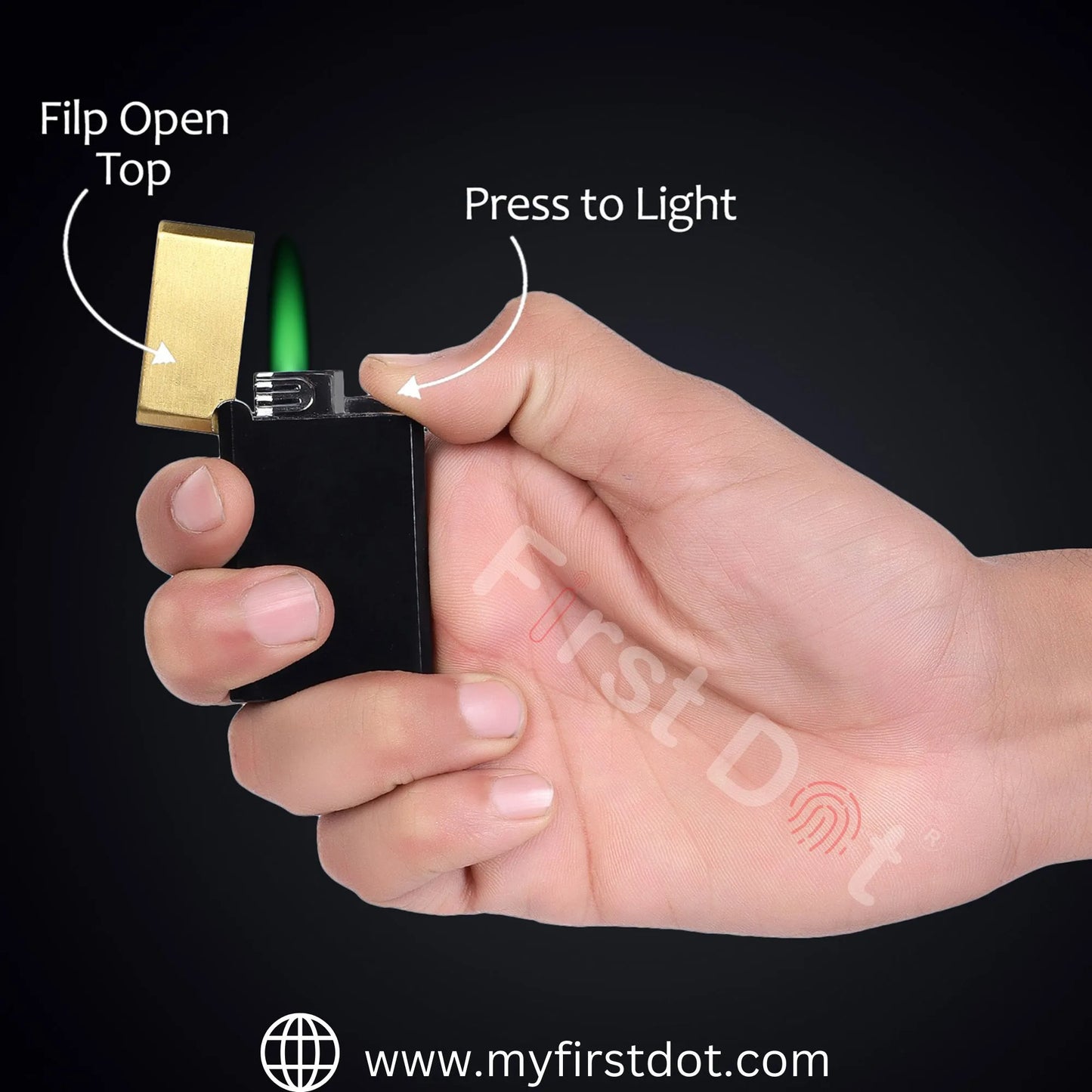 Eurojet Premium Green Jet Flame Refillable Cigarette Lighter