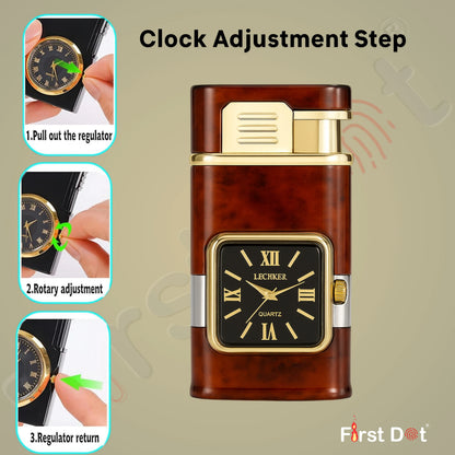 Premium ChronoLite Clock Lighter – Lighter for Men Brown