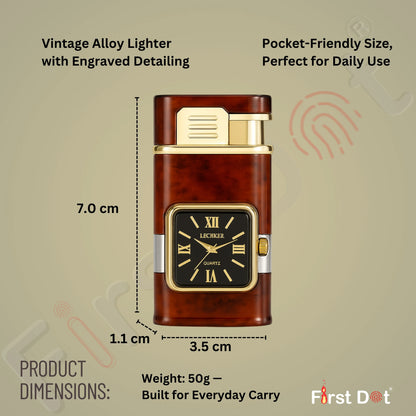 Premium ChronoLite Clock Lighter – Lighter for Men Brown